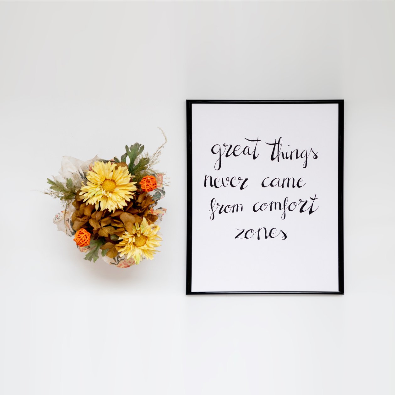 Quote inspiring people to improve their lives, courageous and passionate changes