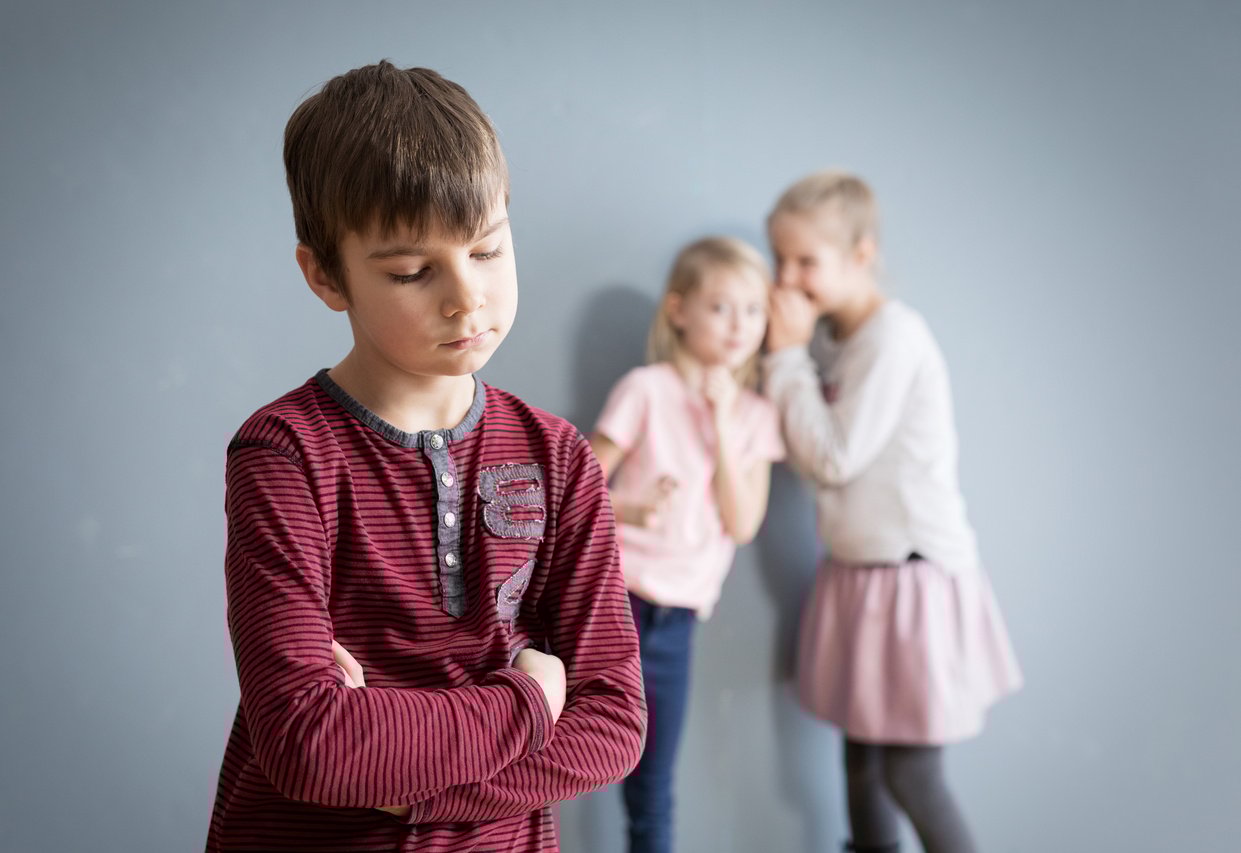 Boy Feeling Offended and Rejected by Other Kids